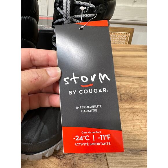 Storm By Cougar Cardiff Winter Black Boots Size 8 NIB Textile Upper Waterproof - Picture 14 of 15